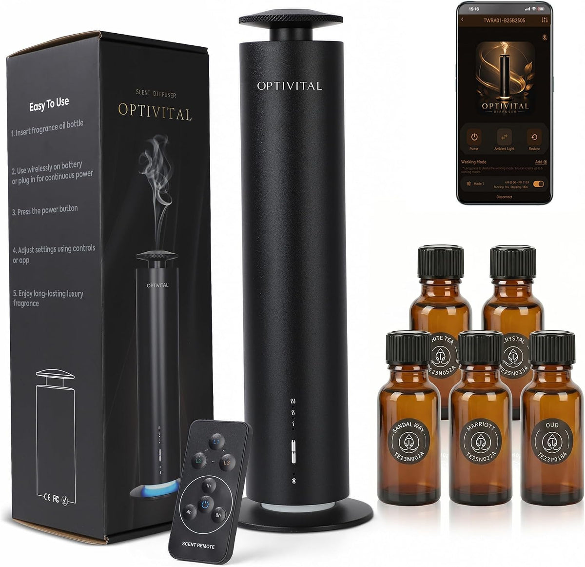 OPTIVITAL Humidifier With 5 Oils